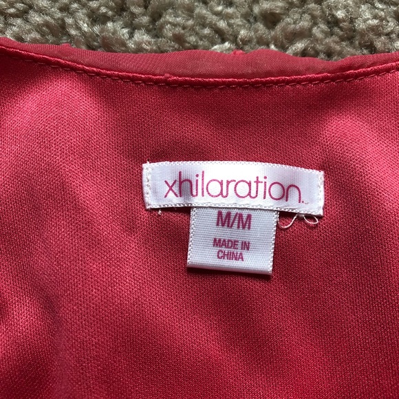 xhilaration coral Swiss Dot spaghetti strap tank - Picture 4 of 7